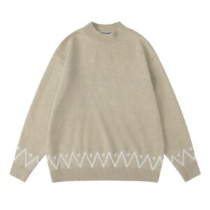 Retro Style Flocked Warm Sweater